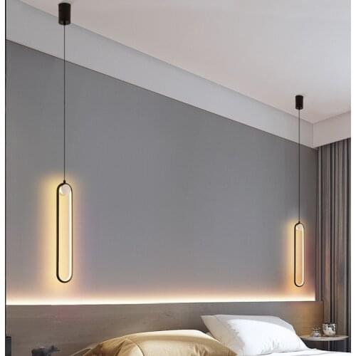 Modern Round Led Chandelier Ceiling Living Room Bedroom Dining Tables Hanging Lamp Decoration Indoor Lighting Fixture Gold Black