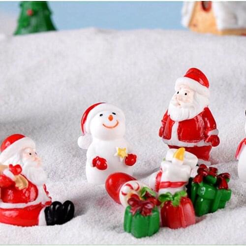 1Pcs Gift Christmas Tree Snowman Santa Claus Micro landscape Ornaments Christmas Decoration Xmas Christmas Ornaments