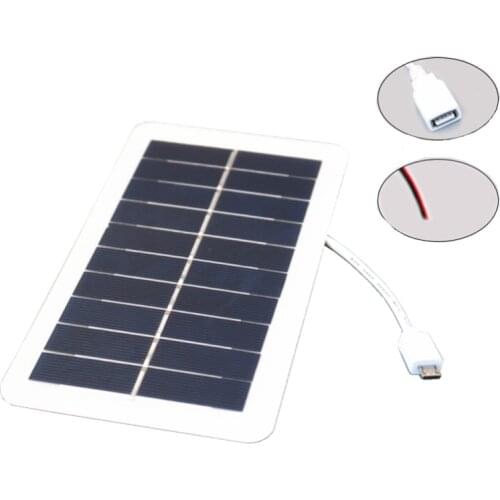 5V 4W 800mA Solar Panel charger USB/Micro USB output DIY Outdoor/home Solar system