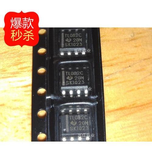 10PCS The new TL082 TL082C TL082CDR TL082CDT SOP-8 linear Quad Operational Amplifier