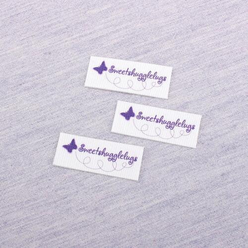 112 Custom Iron Labels, Personalized Brand, Logo or Text, Custom Design, Iron on Cotton Fabric (TB0018)