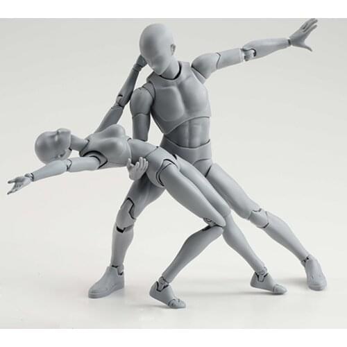 15CM Art Sketch Draw Male Female Movable body chan joint Action Figure Toys artist Art painting Anime model SHF Mannequin