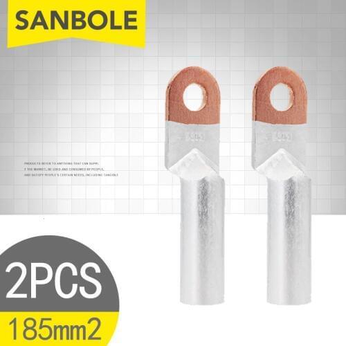 2pcs Copper Aluminum Terminal Lug Splice Connection Wiring Cable A Level 185 Square DTL-185