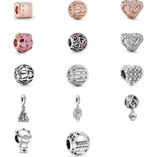 2020 New Years High Quality 925 Sterling Silver Beaded Hollow, Colorful Dice, Diy Ladies Fashion Luxury Jewelry