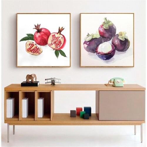 Abstract Minimalist Home Decoration Posters and Prints Watercolor Fruit Canvas Painting Kitchen Decor Wall Art Pictures No Frame