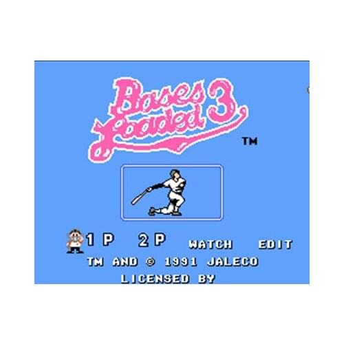 Bases Loaded 3 Fighter Region Free 8 Bit Game Card For 72 Pin Video Game Player