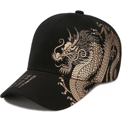 Printing Chinese Dragon Totem Belief Mens Baseball Caps Womens Summer Snapback Hat Outdoor Sun Protection Cool BQ085