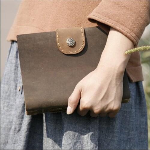 100% Handmade Genuine Leather Notebook Vintage Diary Book Retro Notepad Creative Gift Travel Journal High Quality