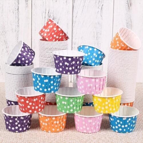50Pcs/set Cake Cups Muffin Cupcake Paper Cups Forms Liner Cake Baking Mold Tray Case for Party Wedding Decorating Tools