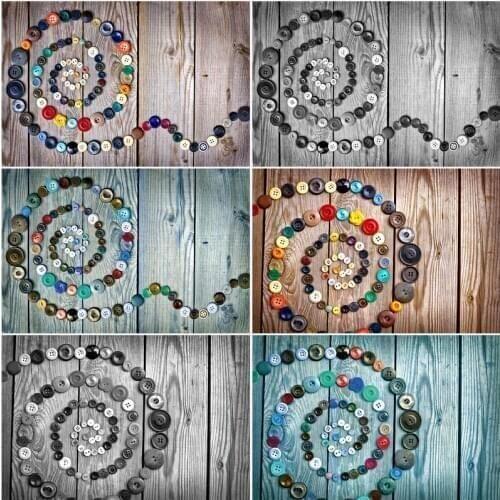 Wooden Board Backdrop Colorful Buttons Swirl Background Birthday Baby Shower Wedding Party Decoration Photo Booth Studio Props