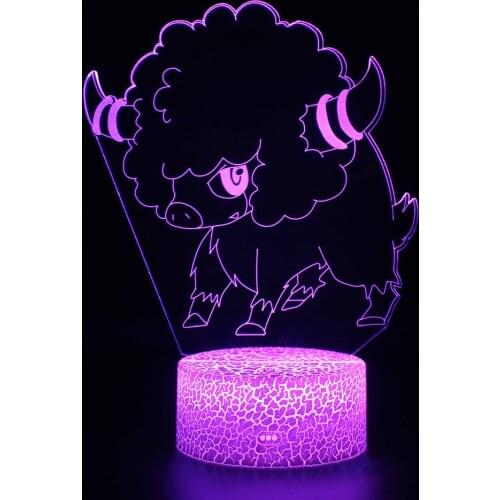 Kids Christmas and New Year Gifts Colorful Desk Lamp Series With 3D Night Light Remote Controller Stand Led Outlet Usb Child