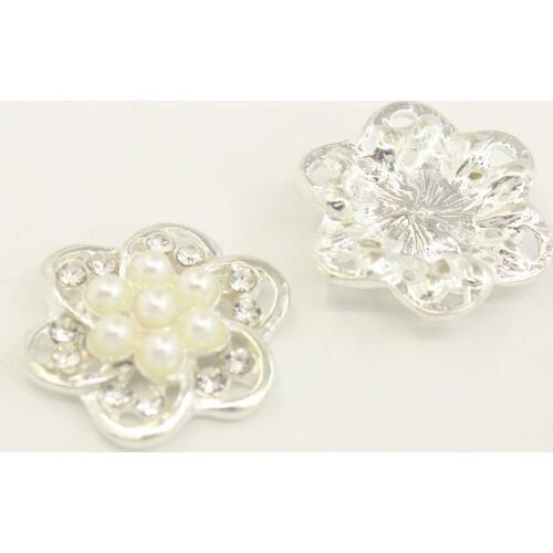 Diancan Pear Rhinestone Sparkle Crystal Bling Button Flower Sequin Custom Adhesive Beaded DIY Appliques Motif for Clothing 10pcs