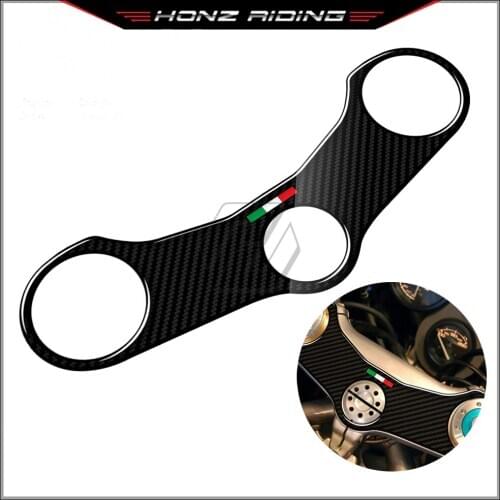 For Ducati 748 / 916 / 996 / 998 / 1199 / 1299 Carbon-look Upper Triple Yoke Protector Tank Pad