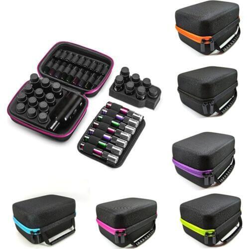 Travel Portable Essential Oil Storage Bag EVA Essential Oil Bottle Display Box Women Perfume Tote Bag Nail Polish Carrying Cases