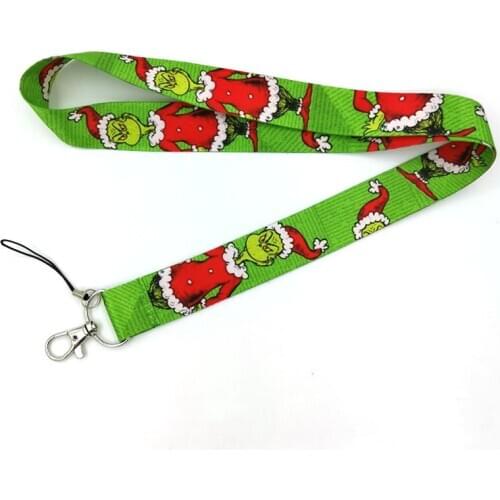 Dr Seuss Christmas Neck Strap Keychain Lanyard For Keys Gym USB ID Badge Holder Keyring DIY Hang Rope Monile Phone Accessories