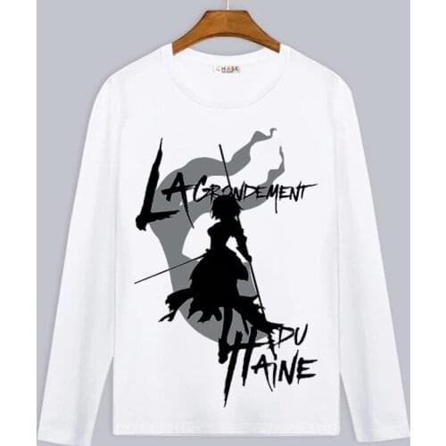 FGO Cosplay Fate Grand Order Cosplay T Shirt Joan of Arc Men/Women Spring Autumn Long Sleeve T-shirt Cartoon Top Tee Costume