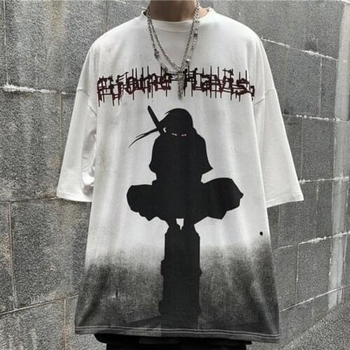 Japan t shirt women men harajuku white black harf sleeve tshirts fashion boys girls couple women high street tops tee