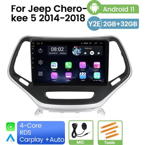 GPS Headunit For Jeep Cherokee 5 KL 2014 2015 2016 2017 2018 AutoRadio GPS Navigation wifi BT Steering wheel controls