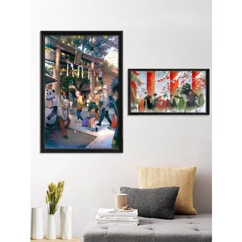 Jujutsu Kaisen Anime Cartoon Japanese Art-Poster Wall Prints Picture Canvas Living-Room Home Decor Decoration Silk Custom