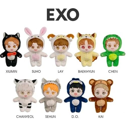 K-pop plush doll EXO Kawaii BAEKHYUN CHEN KAI milk SEHUN SUHO XIUMIN D.O. CHANYEOL soft plush toys gift for fans and girls