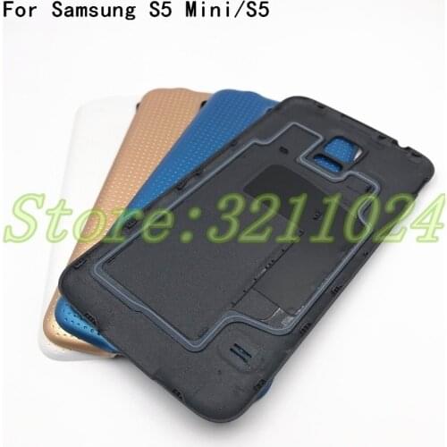 Battery Housing For Samsung Galaxy S5 i9600 S5 mini G800 Back Cover Case Rear Door Housing