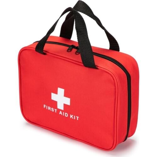 Red First Aid Bags Empty 1st Aid Bag Section Dividers Medical Travel Case Medicine Bag for Car Home Office Kitchen Sport Outdoor
