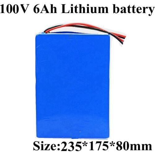 Lithium 100V 6Ah 100v High voltage battery pack 96v DC output li-ion battery 28S 20A BMS customize 6000mah Wh + 117v 2A charger