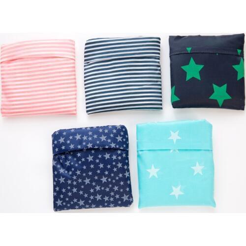 Reusable Shopping Bag Polyester foldable Small Size Premium Quality Slight Duty Folding Tote Bag With Handle