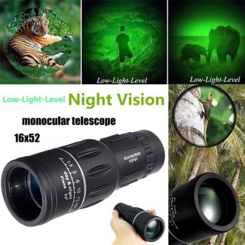 US 16X Monocular 66m/8000m Magnification Dual Focus Zoom Optic Len Armoring Telescope for Hunting Camping