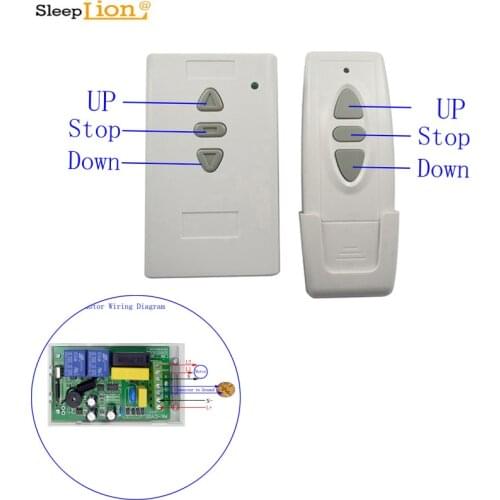 Motor Forward Reverse 110V 220V Motor Remote Controller Wireless Remote Control Switch UP Down Stop Tubular Motor Controller