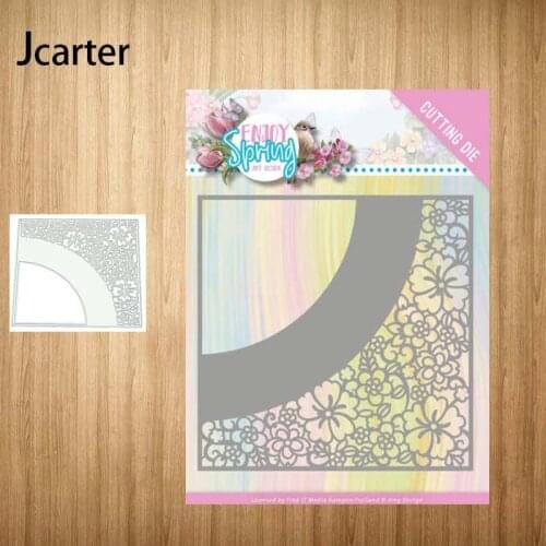 New Arrival Metal Cutting Dies Square Flower Corner Decoration Craft Handmade Knife Mould Blade Punch Stencil Dies Cut Scrapbook