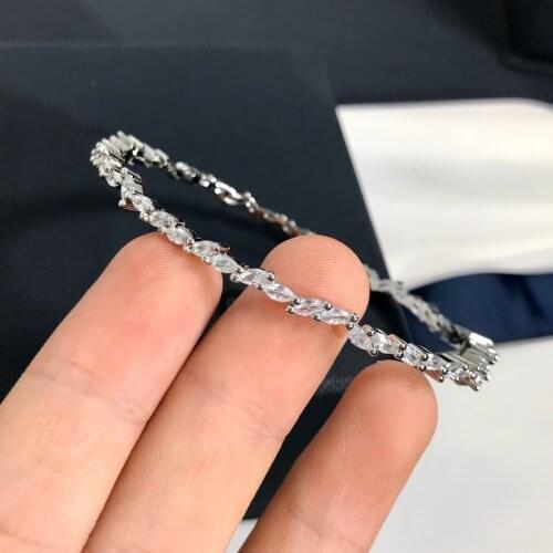 New Fashion Jewelry Wheat Bracelet Luxury Brand Ladies Exquisite Full Stone Bracelet Birthday Engagement Anniversary Gift girl