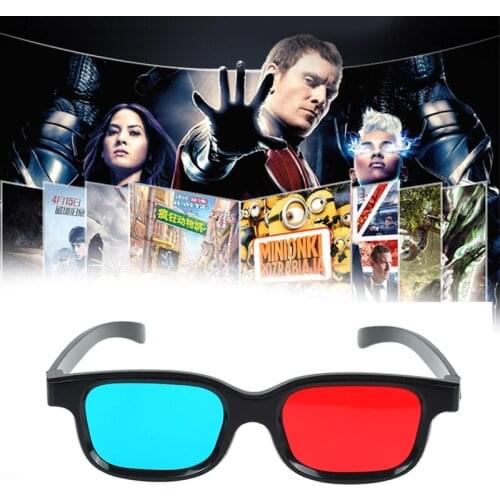 3-D Anaglyph Glasses Black WQ8 VR Glasses Anaglyph TV Movie DVD Game 3D Glasses Red/Blue Cyan Paper Card VR Glasses xiaomi