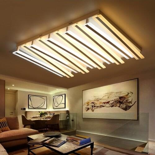 LED Rectangular Square Ceiling Light Living Room Bedroom Study Restaurant Light Simple Modern Commercial Ceiling Lamp 110-240V