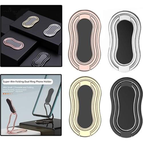 Adjustable Foldable Cell Phone Ring Grip Stand Holder Kickstand for Desk, 360°Self Rotation & 180° Flip
