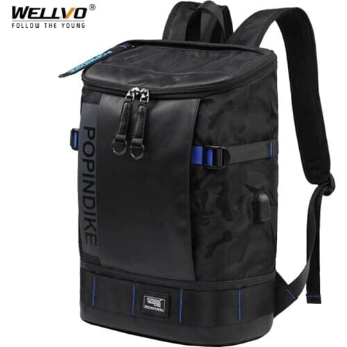 USB Charging Backpack Men Large Bucket Backpacks Students Laptop Travel Bags Male Letter Printing Camouflage Bag 17 inch XA86C