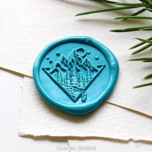 Mountains and Forests Wax Seal Stamp,wedding gift,wood wax stamp,party seal,party decor