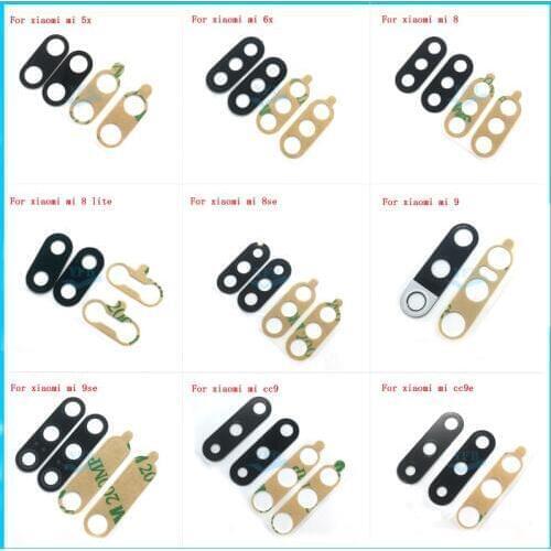 Camera Glass Lens For Xiaomi Mi 5x 6x 8 lite 8se 9 9Se cc9 cc9e 9t se Rear Bcak Camera Glass Cover Self-Adhesive Sticker