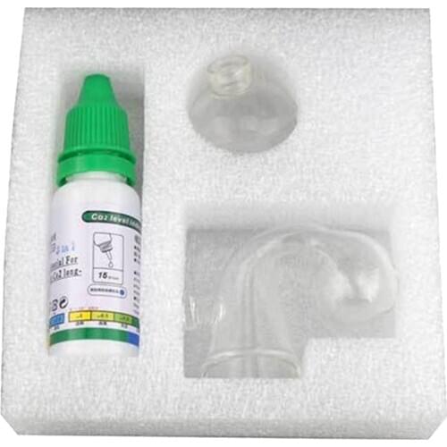 Glass Drop Checker Co2 Monitor Tester for Aquarium Fish Tank w/ 15ml Liquid