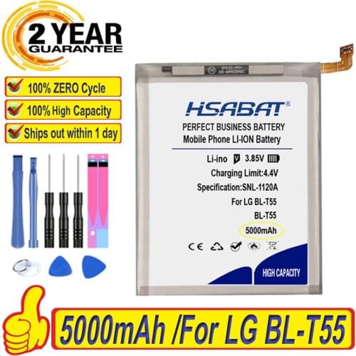 Top Brand 100% New 5000mAh BL-T55 Battery for LG Batteries + free tools