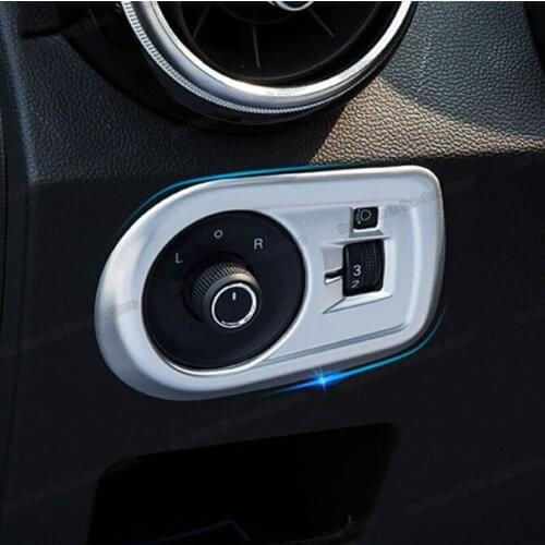 Carbon fiber abs Car rearview headLight Control Chrome Adjust Trim for Mg Zs Ev 2022 2018 2019 2020 2021 Accessories Auto Parts