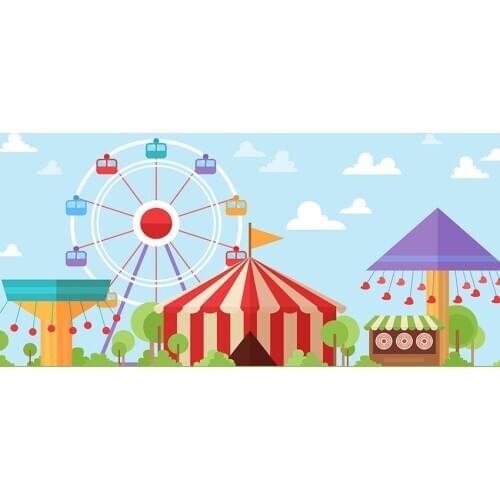 Cartoon playground backdrops backgrounds vinyl kids birthday party photography backdrops for photo studio prop photophone lv-524