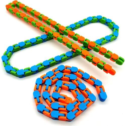 Funny Fidget Chain Anti Stress Toy For Kids Adult Bike Chain Fidget Bracelet Puzzle Educational Toys Random Color