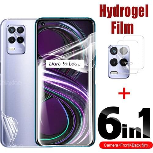 6IN1 Front Back Screen Hydrogel Film Protection For OPPO Realme 8S 8i Camera Lens Protective Film Realmy 7 8 Pro 4G/5G Not Glass