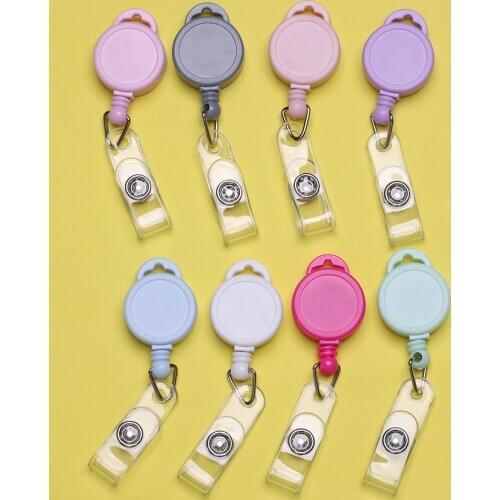 Anti-Lost Chain Clips Retractable Pull Badge ID Lanyard Name Tag Card Badge Holder Reels Key Ring School office Supply