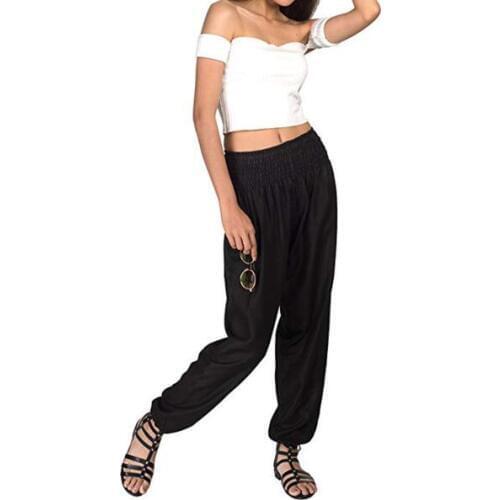 Womens Casual Loose Sport Harem Pants Sweatpants Wide Leg High Waist Lace Up Straight Joggers Trousers Plus Size Pantalo