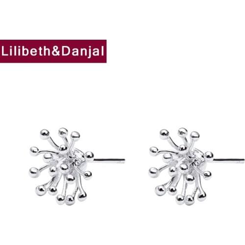 Plant Stamen Dandelion Korean Stud Earring Pure 925 Sterling Silver Fashion Jewelry Women Luxury Boucle Oreille Femme 2020 E16