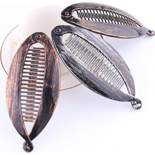 1pc Fish Shape Banana Hair Claw Clips Retro Paint Barrettes Girls Jewelry Hairpins Hair Accessories for Women Clips Hair-Ties