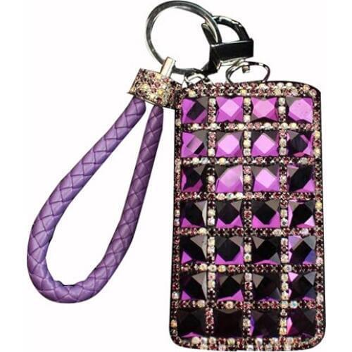 2019 Women PU Leather Car Key Holders Housekeeper For Women diamond Key Bag Multifunctional Home Keychain Case Female Key Wallet