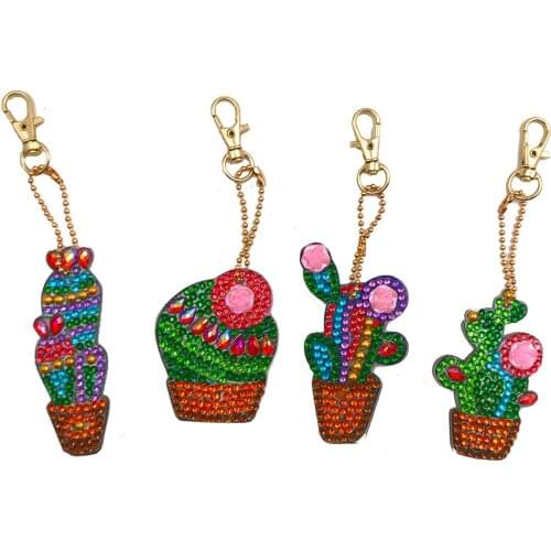 5D diamond painting cute animal DIY keychain diamond bag pendant jewelry mosaic home decoration pattern handmade new year